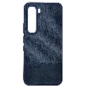 Infinix Hot 60 Pro 4G (REMAX) Logo Dotted Leather Texture Mobile Back Case (Navy Blue)