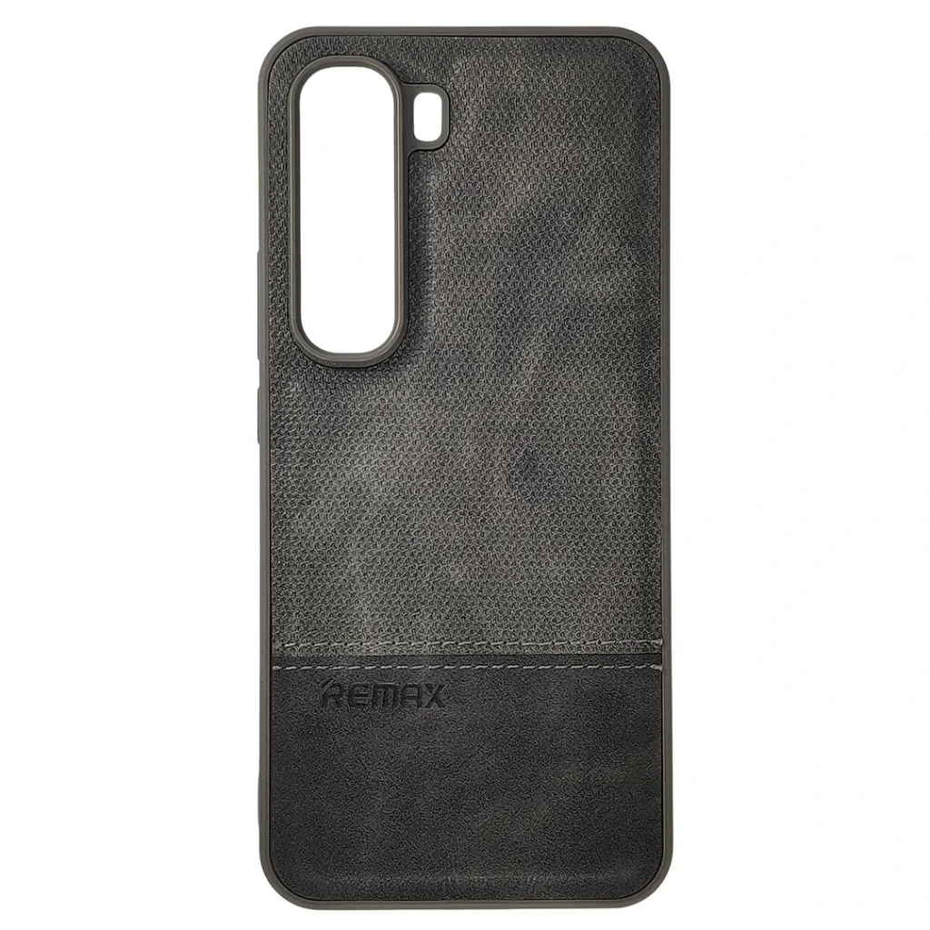 [PO42BIHOT60PRPL-44-9] Infinix Hot 60 Pro Plus 4G (REMAX) Logo Dotted Leather Texture Mobile Back Case (Gray)