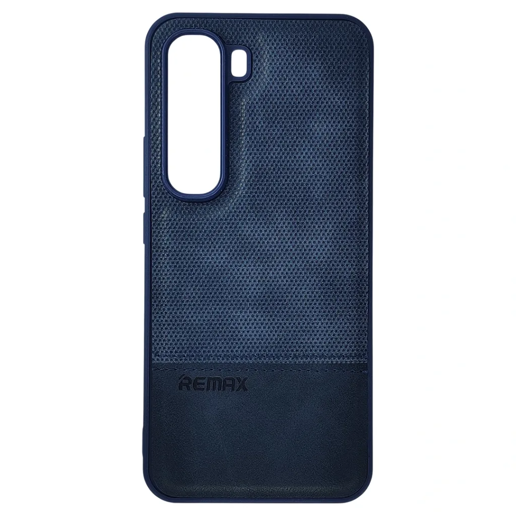 [PO42BIHOT60PRPL-44-17] Infinix Hot 60 Pro Plus 4G (REMAX) Logo Dotted Leather Texture Mobile Back Case (Navy Blue)
