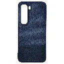 Infinix Hot 60 Pro Plus 4G (REMAX) Logo Dotted Leather Texture Mobile Back Case (Navy Blue)