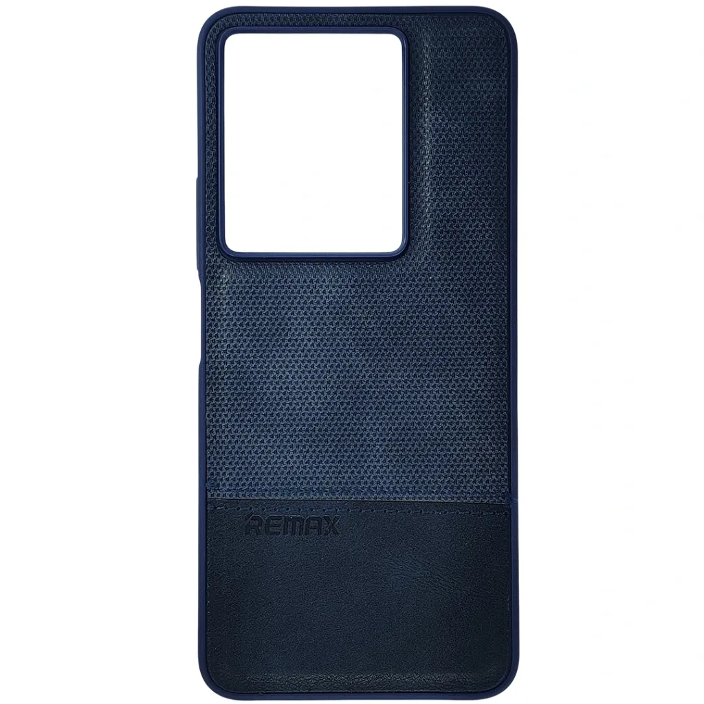 [PO42BINOT30-44-17] Infinix Note 30 4G (REMAX) Logo Dotted Leather Texture Mobile Back Case (Navy Blue)