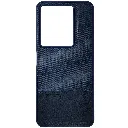 Infinix Note 30 4G (REMAX) Logo Dotted Leather Texture Mobile Back Case (Navy Blue)
