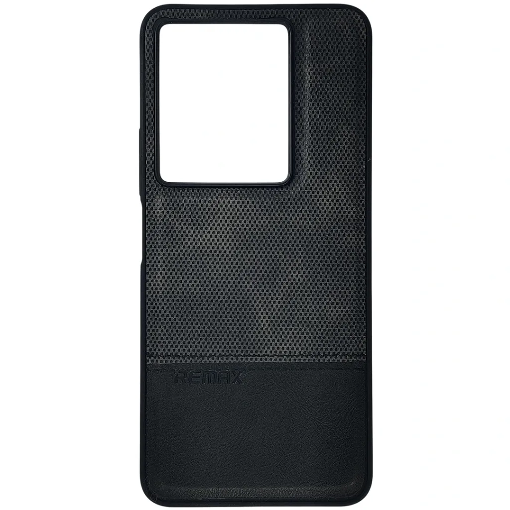 [PO42BINOT30-44-2] Infinix Note 30 4G (REMAX) Logo Dotted Leather Texture Mobile Back Case (Black)