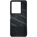 Infinix Note 30 4G (REMAX) Logo Dotted Leather Texture Mobile Back Case (Black)