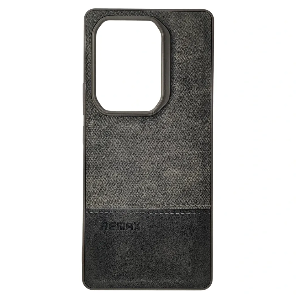 [PO42BINOT50-44-9] Infinix Note 50 4G|Note 50 Pro 4G (REMAX) Logo Dotted Leather Texture Mobile Back Case (Gray)