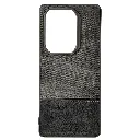 Infinix Note 50 4G|Note 50 Pro 4G (REMAX) Logo Dotted Leather Texture Mobile Back Case (Gray)