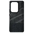 Infinix Note 50 4G|Note 50 Pro 4G (REMAX) Logo Dotted Leather Texture Mobile Back Case (Black)