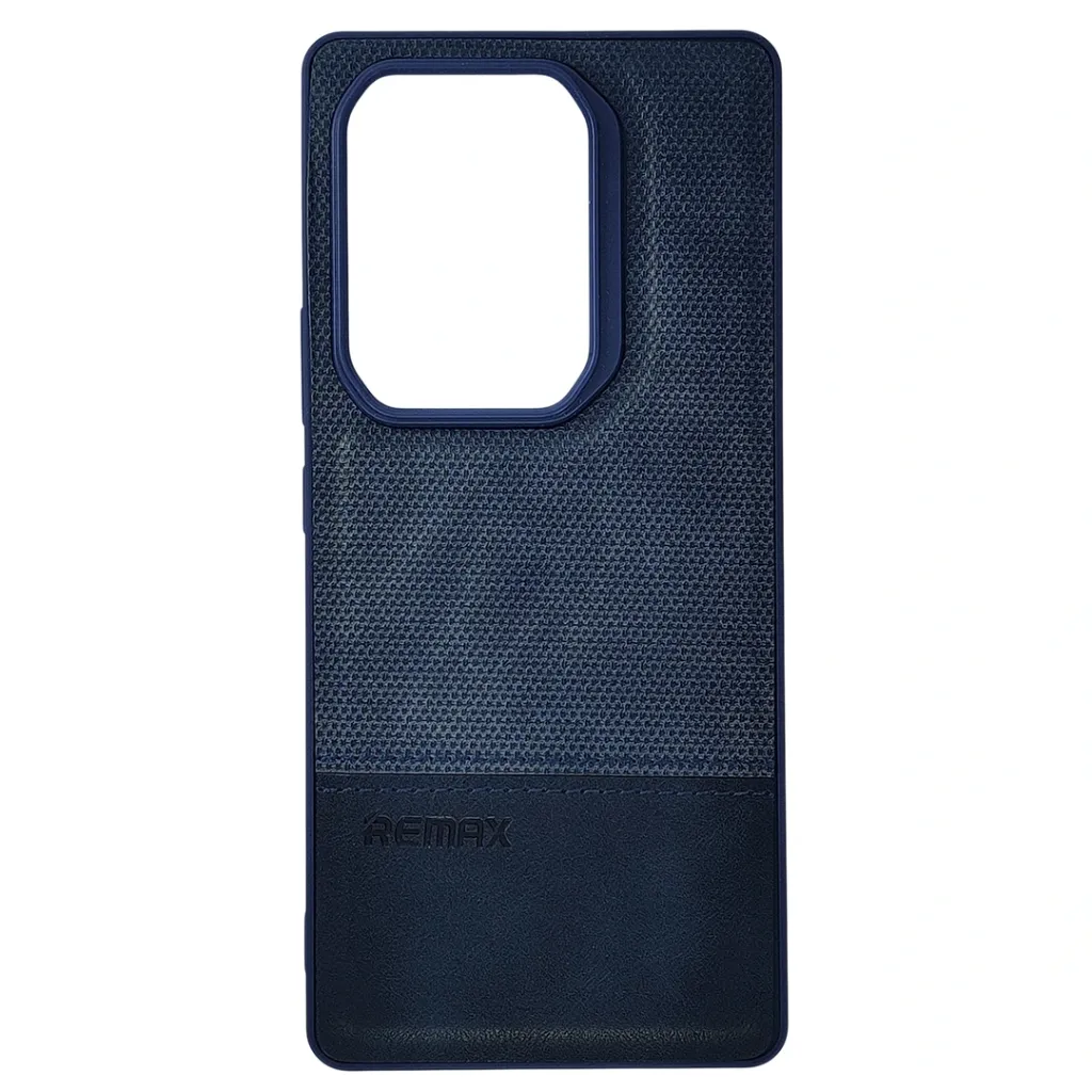 [PO42BINOT50-44-17] Infinix Note 50 4G|Note 50 Pro 4G (REMAX) Logo Dotted Leather Texture Mobile Back Case (Navy Blue)