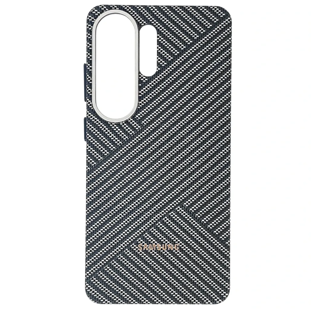 [PO4BSS26U-7-9] Samsung Galaxy S26 Ultra 3D Carbon Fiber Pitaka Feel magnetic Back Case (Gray)