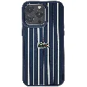 Iphone 15 Pro Max Lacoste Le Club Striped Edition Back Case (Navy Blue)