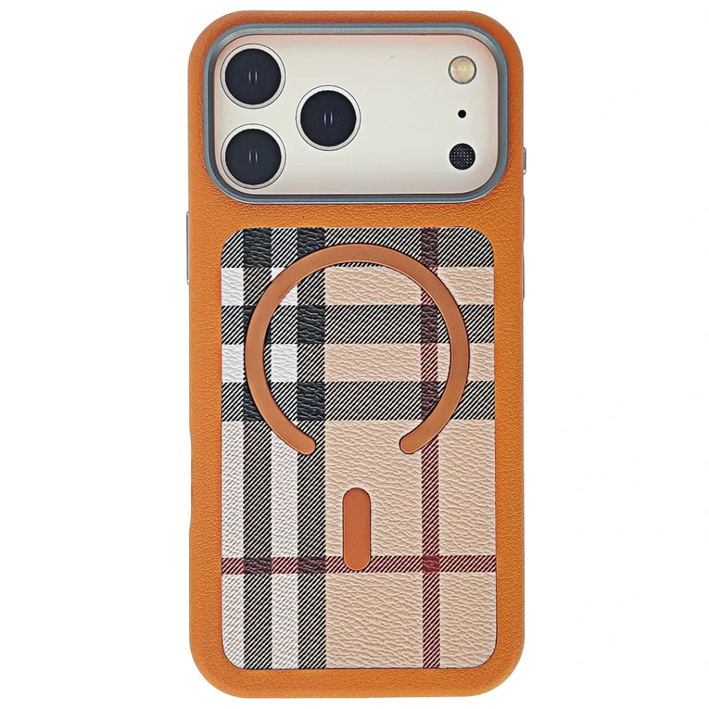 Iphone 17 Pro Max Luxury-Style Heritage Palid MagSafe Phone Case (Cosmic Orange)