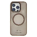 iPhone 16 Pro 3D Waves Style Magnetic Wireless Back Case (Desert Titanium)