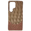Samsung Galaxy S25 Ultra Pulaka handmade Dotted Leather Textured Designed Back Case (Copper)