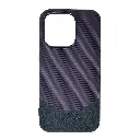 iPhone 14 Pro Pulaka handmade Dotted Leather Textured Designed Back Case (Deep Purple)