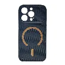 iPhone 14 Pro (Upgrade to 17 Series) Silicone Dotted Leather Textured Designed Magsafe Wireless Magnetic Charging Compatible Back Case (Black)