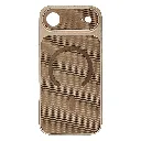 iPhone 17 Air Silicone Dotted Leather Textured Designed Magsafe Wireless Magnetic Charging Compatible Back Case (Desert Titanium)