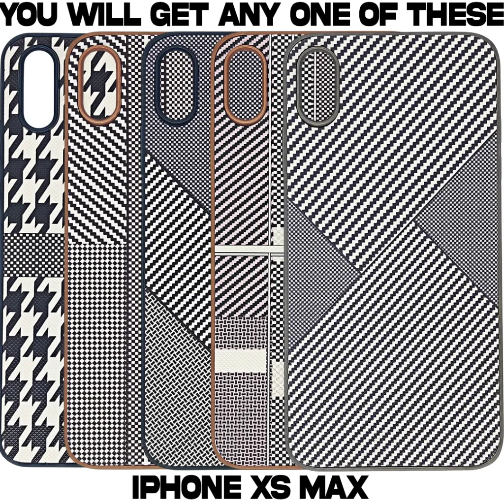 [PO58BIPXSMAX] IPhone  XS Max Monochrome Woven Aesthetic Back Case