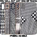 IPhone  XS Max Monochrome Woven Aesthetic Back Case