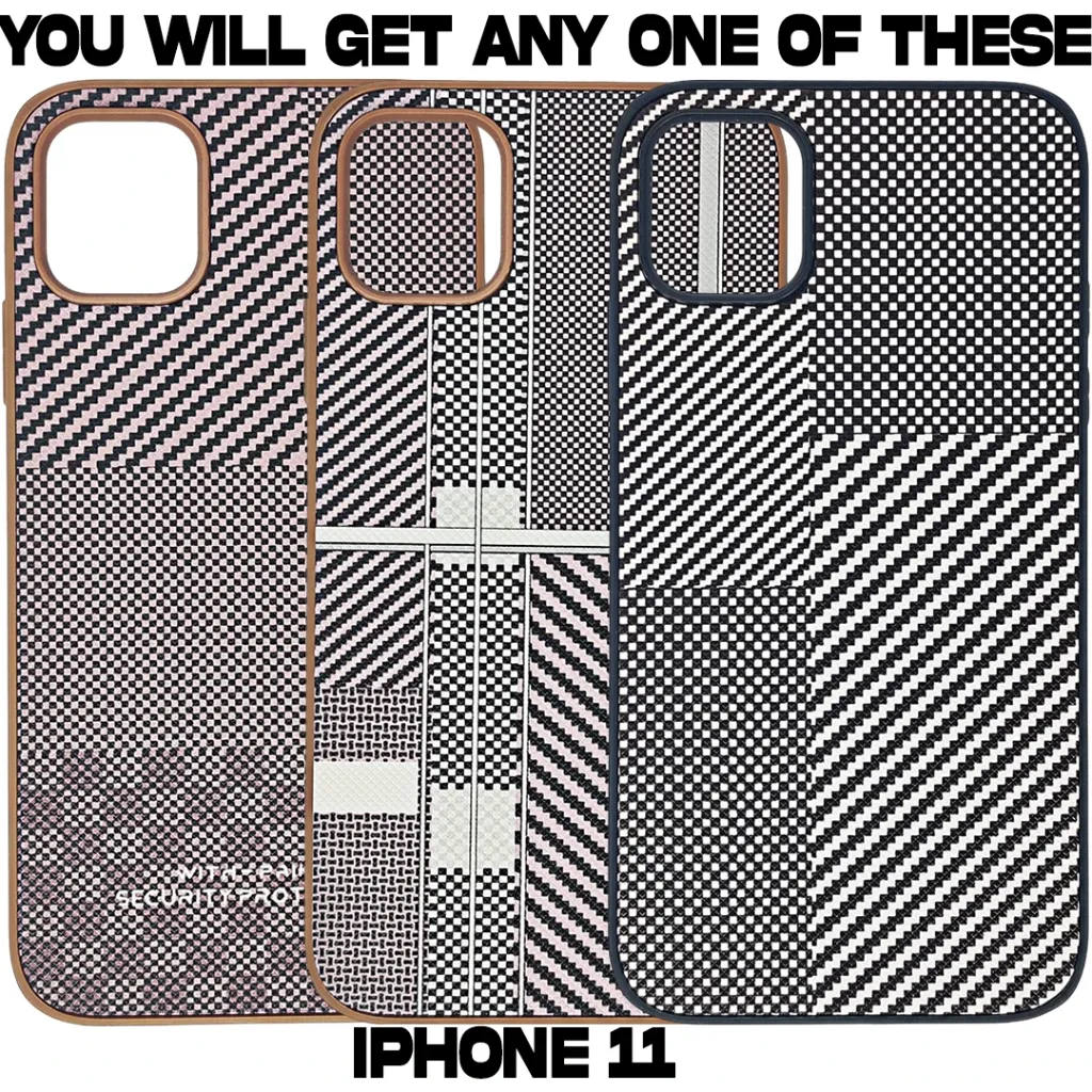 [PO58BIPXIR] IPhone 11 Monochrome Woven Aesthetic Back Case