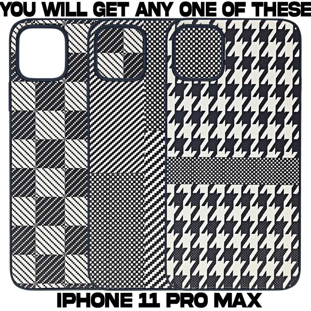 [PO58BIPXIMAX] IPhone 11 Pro Max Monochrome Woven Aesthetic Back Case