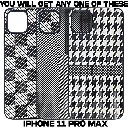 IPhone 11 Pro Max Monochrome Woven Aesthetic Back Case