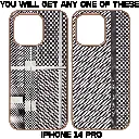 IPhone 14 Pro Monochrome Woven Aesthetic Back Case