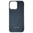 iPhone 16 Pro Max Carbon Fiber Tactile Woven Armid Fiber Pattern distinic geometric iC Magsafe Compatible and includes a built-in Camera bazel for lens Protection Back Case (Black)
