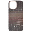 iPhone 16 Pro Max Carbon Fiber Tactile Woven Armid Fiber Pattern distinic geometric iC Magsafe Compatible and includes a built-in Camera bazel for lens Protection Back Case (Desert Titanium)