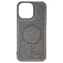 iPhone 15 Pro Max features a distinct leather-like Woven texture and integrated Magsafe Charging compatibility Back Case (Natural Titanium)