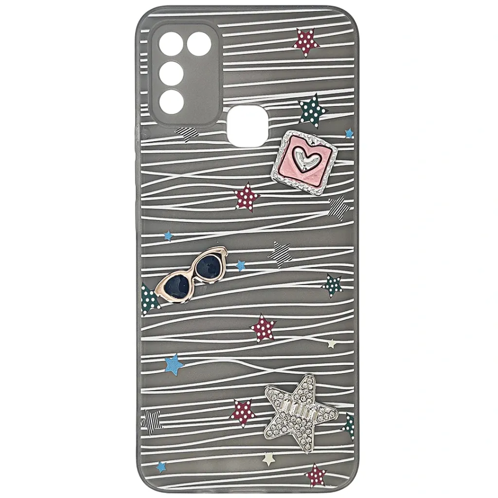Infinix Hot 10 Play 4G|Hot 11 Play Soft Silicone 3D Charm & Thin Mobile Back Case (Gray)
