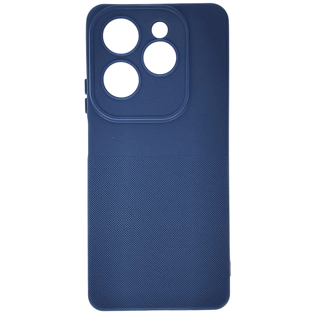 Infinix Hot 40 Pro|Hot 40|Tecno Spark 20 Pro 3D Dotted Official Soft Silicone Back Case (Navy Blue)