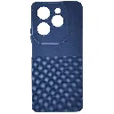 Infinix Hot 40 Pro|Hot 40|Tecno Spark 20 Pro 3D Dotted Official Soft Silicone Back Case (Navy Blue)