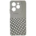 Infinix Hot 40 Pro|Hot 40|Tecno Spark 20 Pro 3D Dotted Official Soft Silicone Back Case (Titanium)