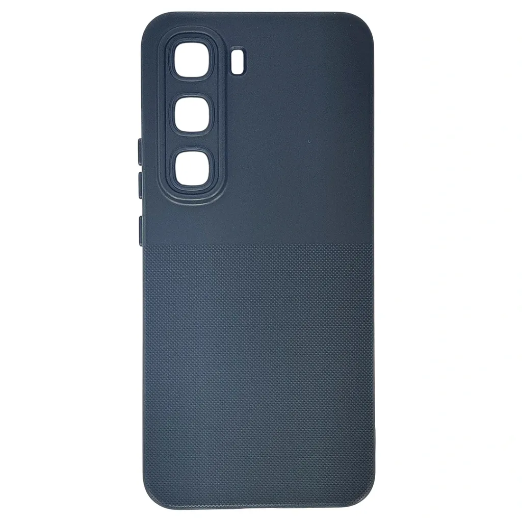 [PO14BIHOT60PRPL-2-2] Infinix Hot 60 Pro Plus 3D Dotted Official Soft Silicone Back Case (Black)