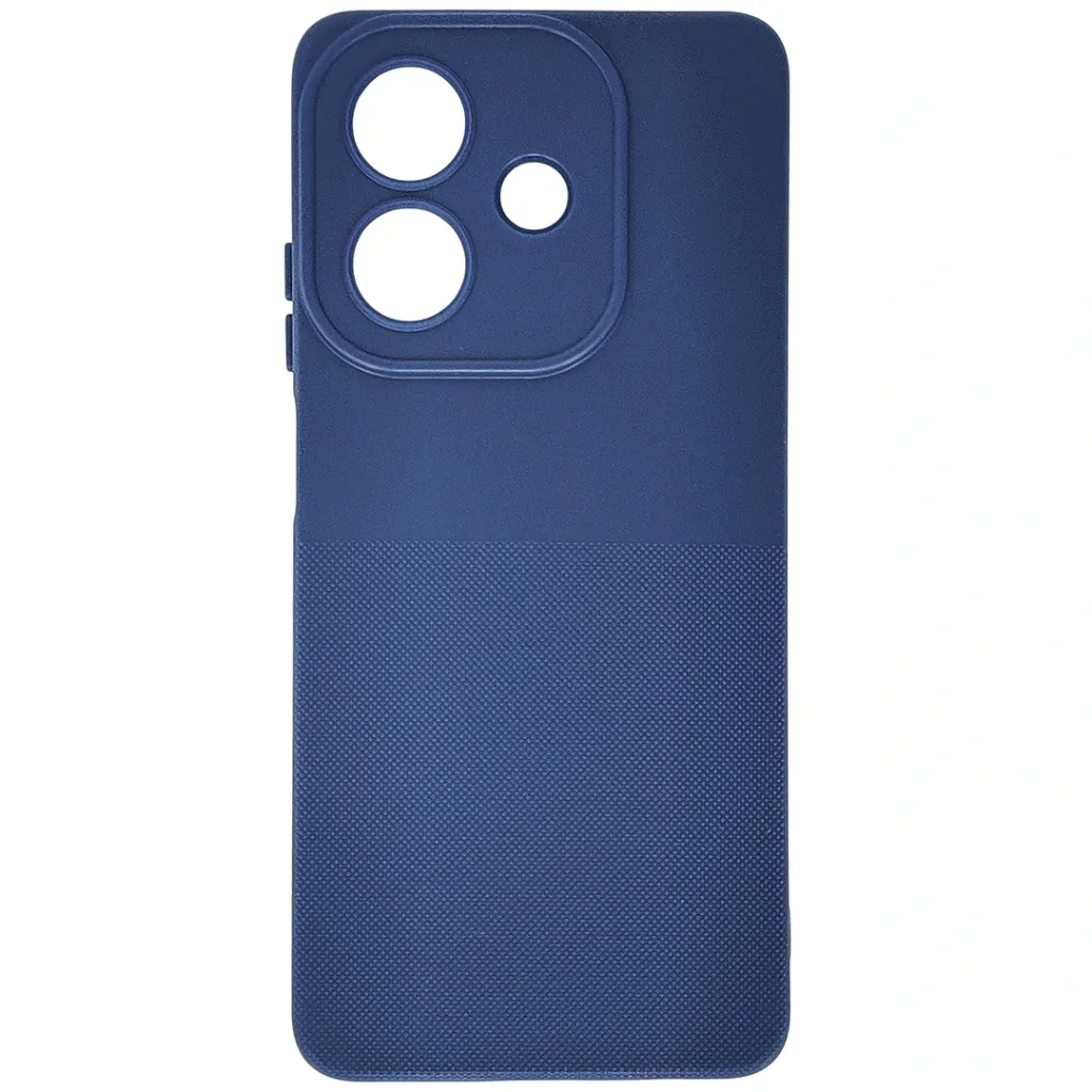 Oppo A3x 4G|5G|A3 4G|5G|A5i|A40 3D Dotted Official Soft Silicone Back Case (Navy Blue)