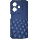 Oppo A3x 4G|5G|A3 4G|5G|A5i|A40 3D Dotted Official Soft Silicone Back Case (Navy Blue)