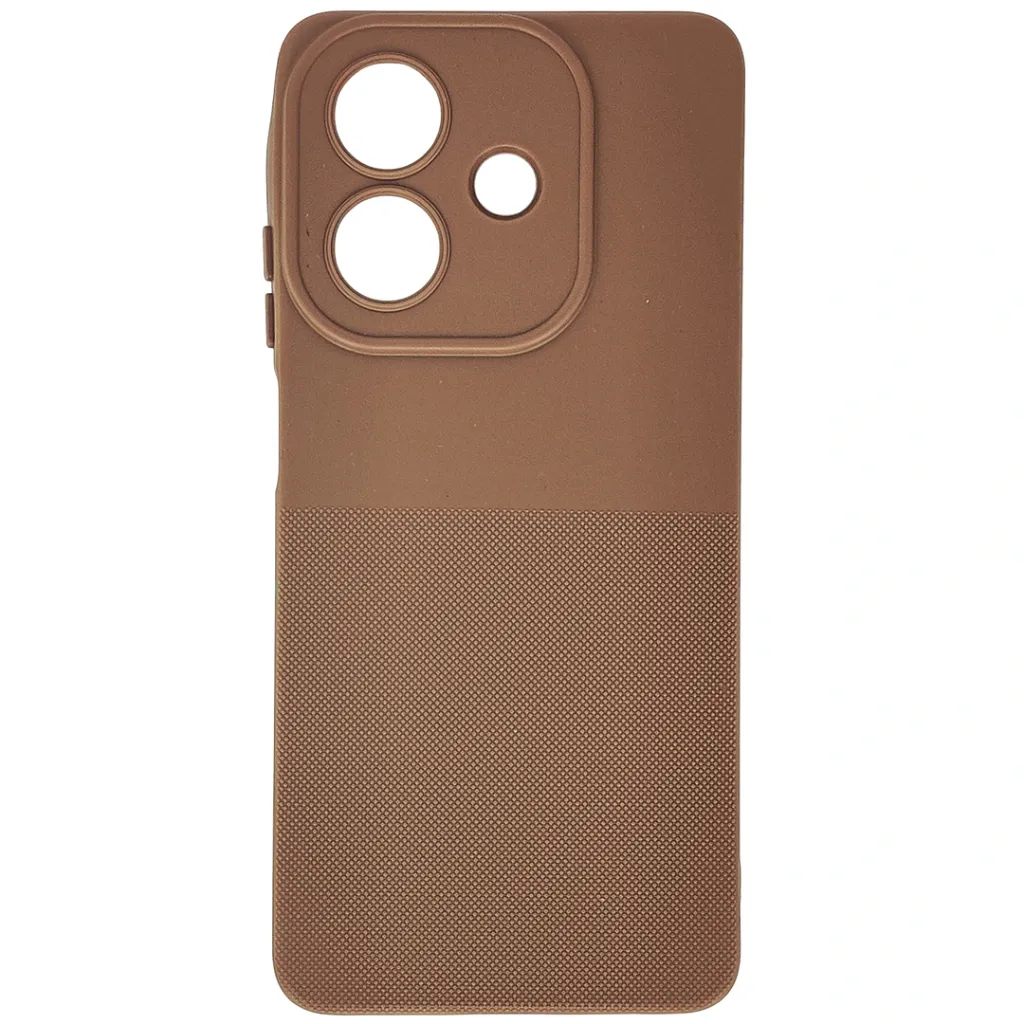 Oppo A3x 4G|5G|A3 4G|5G|A5i|A40 3D Dotted Official Soft Silicone Back Case (Brown)