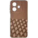 Oppo A3x 4G|5G|A3 4G|5G|A5i|A40 3D Dotted Official Soft Silicone Back Case (Brown)
