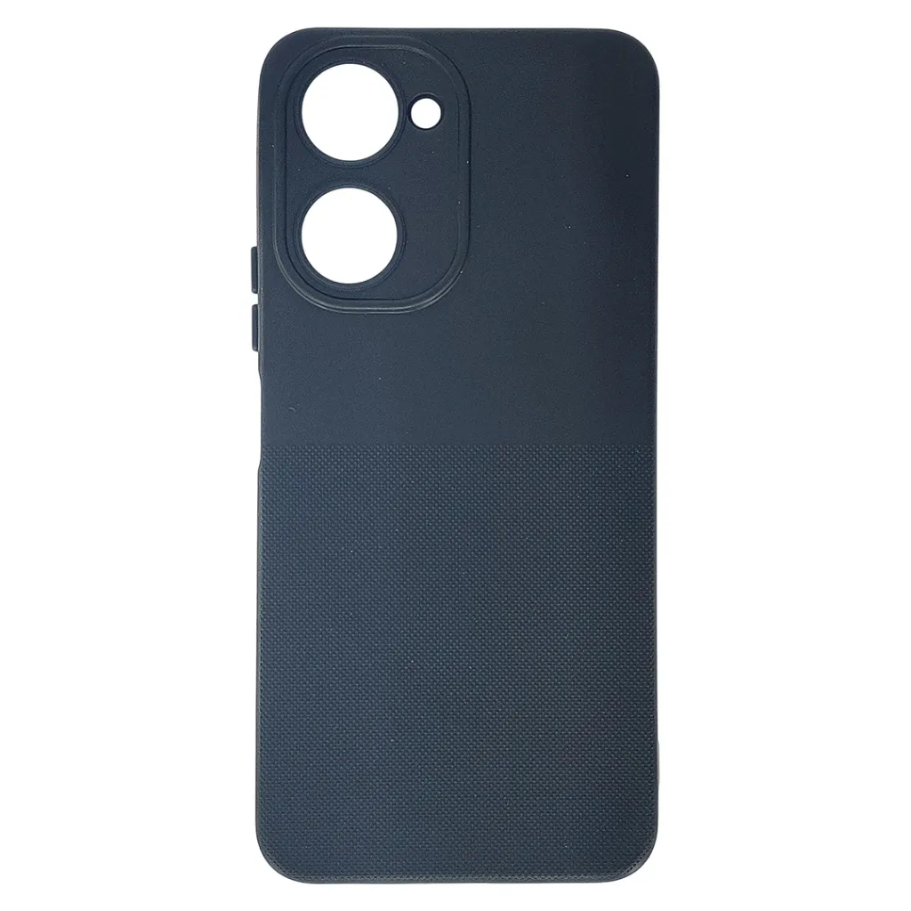 Vivo Y18|Y18e|Y03|Y03T 4G 3D Dotted Official Soft Silicone Back Case (Black)