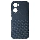 Vivo Y18|Y18e|Y03|Y03T 4G 3D Dotted Official Soft Silicone Back Case (Black)