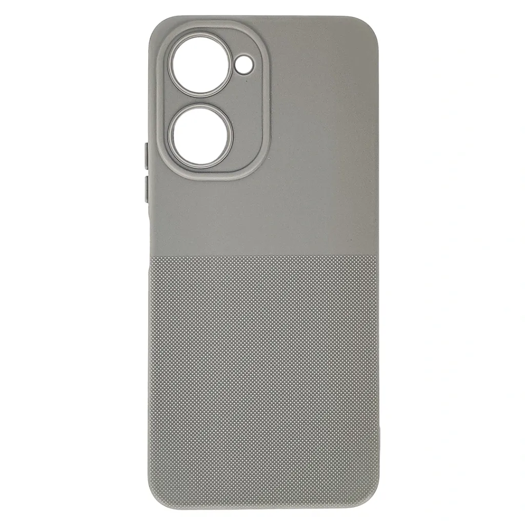 [PO14BVIY18-2-35] Vivo Y18|Y18e|Y03|Y03T 4G 3D Dotted Official Soft Silicone Back Case (Titanium)