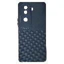 Vivo V40E 5G Dotted Official Soft Silicone Back Case (Black)