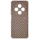 Xiaomi Redmi 14C|Poco C75 Premium Colour Button Silicone Beats Logo Textured With Camera Protection & Inner Microfiber Back Case (Brown)