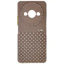 Xiaomi Redmi A3x|Redmi A3|Poco C61 4G Premium Colour Button Silicone Beats Logo Textured With Camera Protection & Inner Microfiber Back Case (Brown)