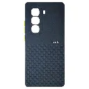 Infinix Hot 50 Pro Plus 4G Premium Colour Button Silicone Beats Logo Textured With Camera Protection & Inner Microfiber Back Case (Black)