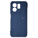 Infinix Hot 50i|Smart 9 HD|Smart 9 Premium Colour Button Silicone Beats Logo Textured With Camera Protection & Inner Microfiber Back Case (Navy Blue)