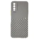 Vivo Y20|Y20i|Y20S|Y12S|Y12A Premium Colour Button Silicone Beats Logo Textured With Camera Protection & Inner Microfiber Back Case (Titanium)