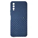 Vivo Y20|Y20i|Y20S|Y12S|Y12A Premium Colour Button Silicone Beats Logo Textured With Camera Protection & Inner Microfiber Back Case (Navy Blue)