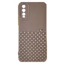 Vivo Y20|Y20i|Y20S|Y12S|Y12A Premium Colour Button Silicone Beats Logo Textured With Camera Protection & Inner Microfiber Back Case (Brown)