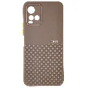Vivo Y21s|Y21T|Y21|Y33s|Y33T Premium Colour Button Silicone Beats Logo Textured With Camera Protection & Inner Microfiber Back Case (Brown)